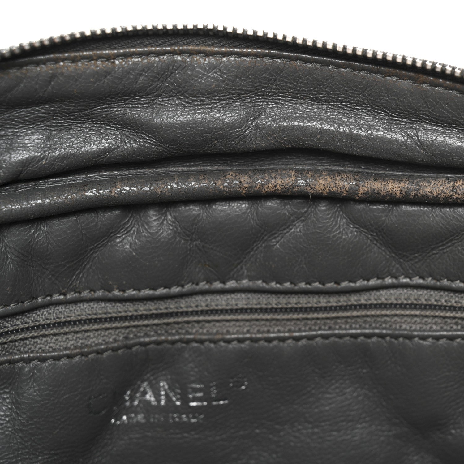 Chanel Aged Calfskin Quilted Large Reissue Camera Case Grey 12 of 12