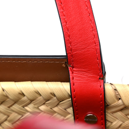 Christian Louboutin Woven Straw Loubishore Tote Beige 9 of 9