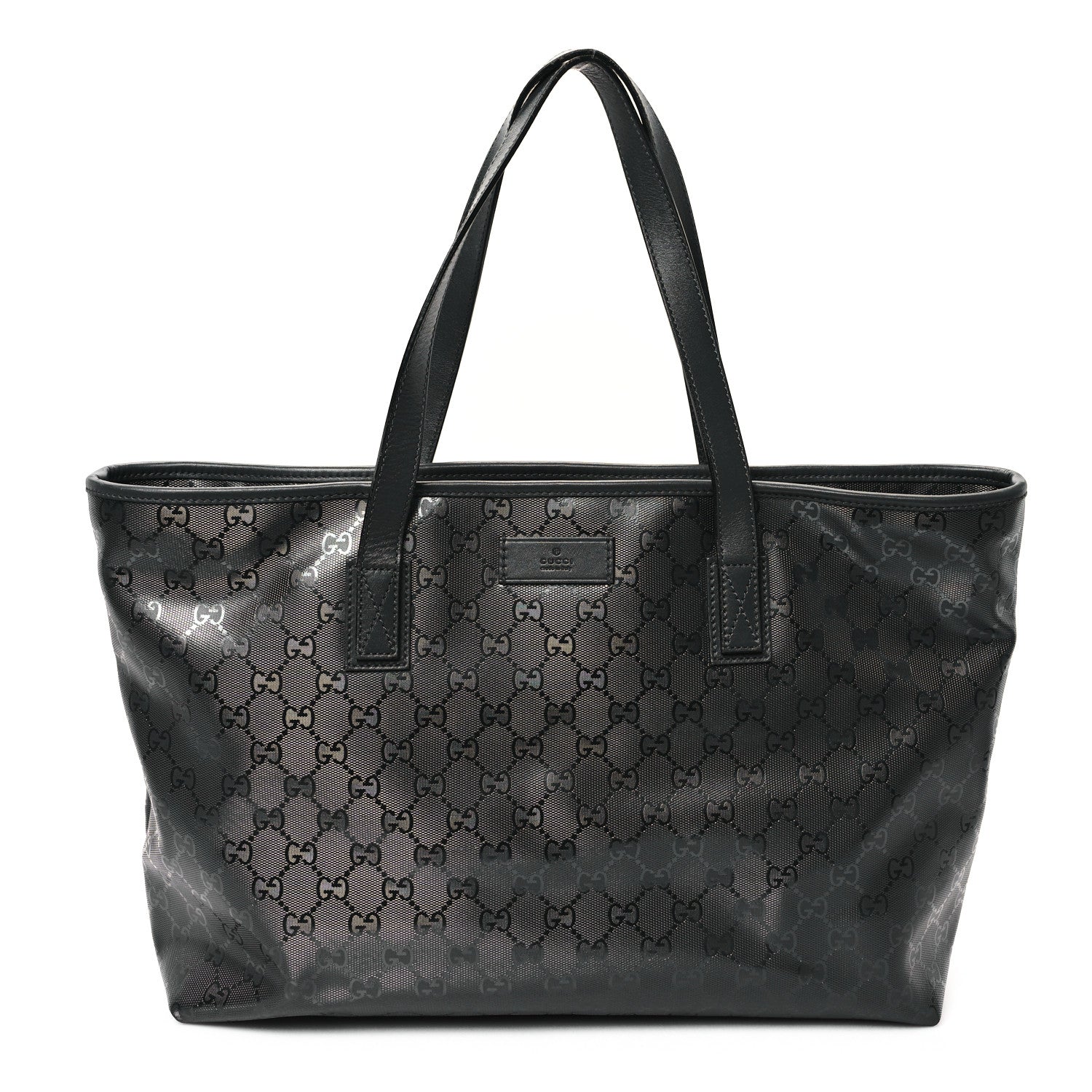 Gucci Imprime Monogram Medium Zippered Shopping Tote Pewter 1 of 11