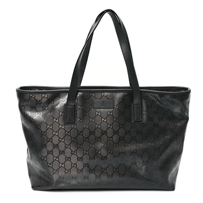 Gucci Imprime Monogram Medium Zippered Shopping Tote Pewter 1 of 11