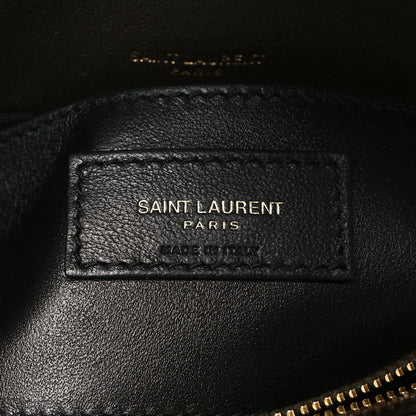 Saint Laurent Sheepskin Matelasse Chevron Monogram Medium College Bag Light Musk 6 of 10