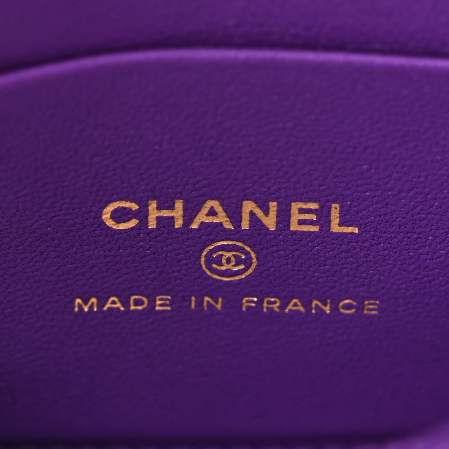 Chanel Lambskin Quilted Top Handle Clutch With Chain Purple 6 of 10