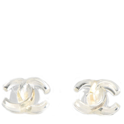 Chanel Acrylic CC Earrings Translucent 1 of 4