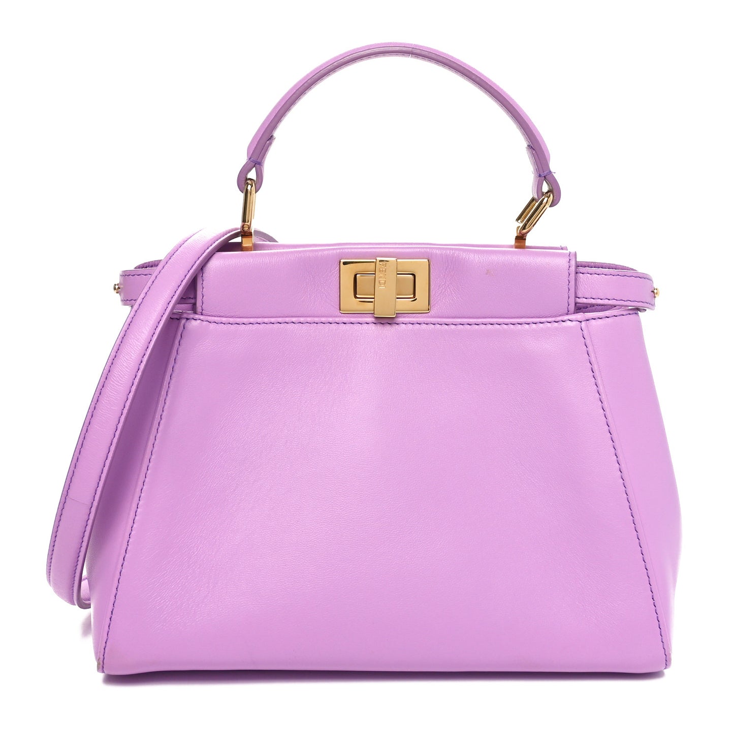 Nappa Stacked Bar Mini Peekaboo Iconic Satchel Violetta