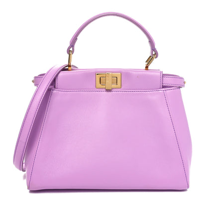 Fendi Nappa Stacked Bar Mini Peekaboo Iconic Satchel Violetta 1 of 11