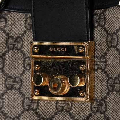 Gucci GG Supreme Monogram Small Padlock Tote Black 13 of 13