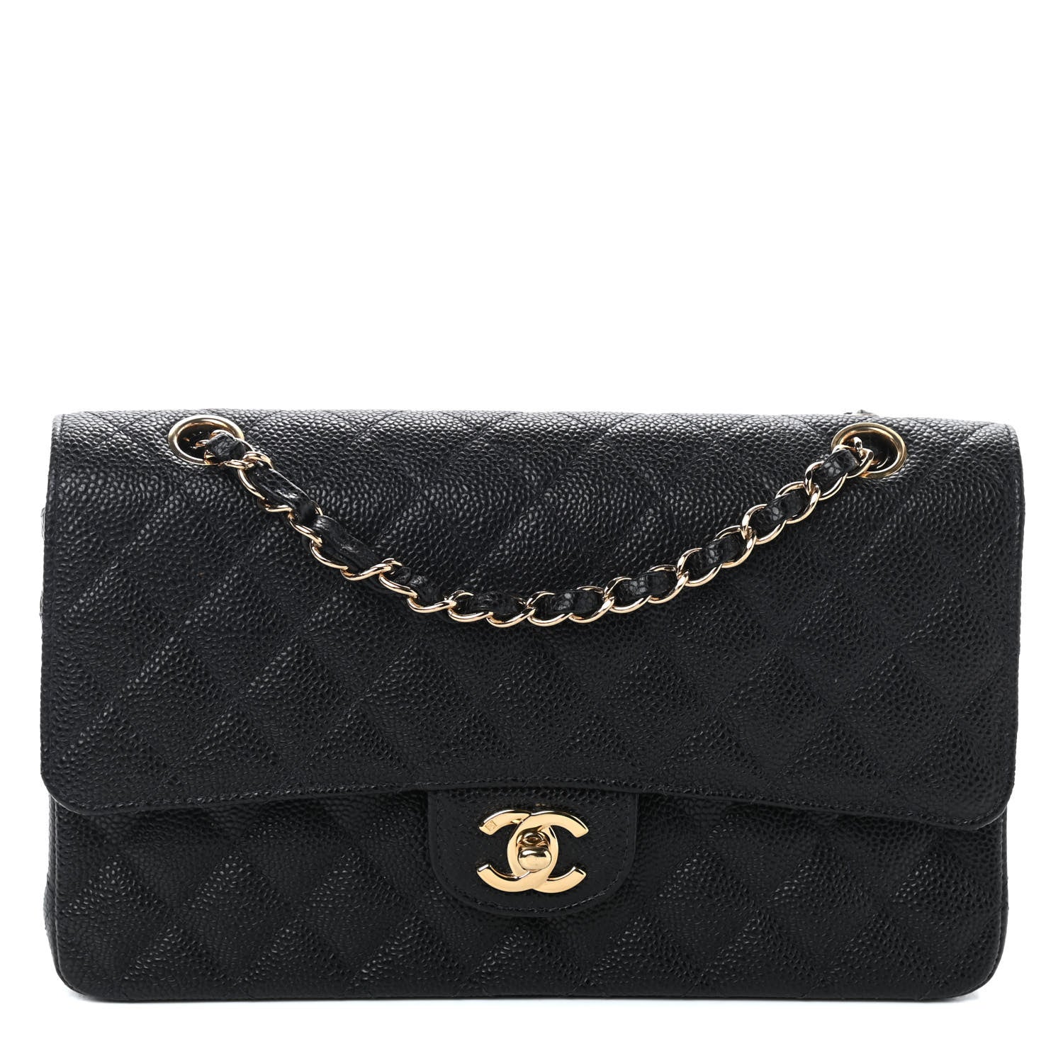 Chanel Caviar Quilted Medium Double Flap Black 1 of 10