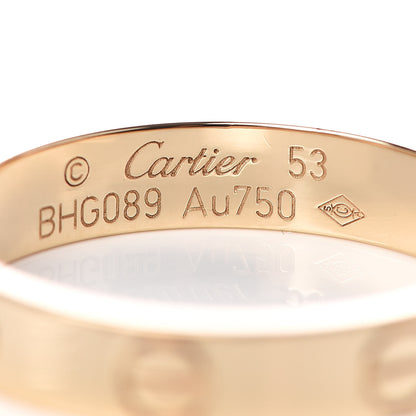 Cartier 18K Yellow Gold 3.5mm LOVE Wedding Band Ring 53 6.5 4 of 4
