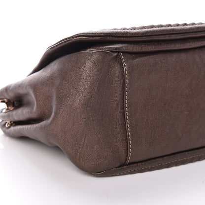 Chanel Metallic Deerskin Small Luxe Ligne Flap Bronze 9 of 10