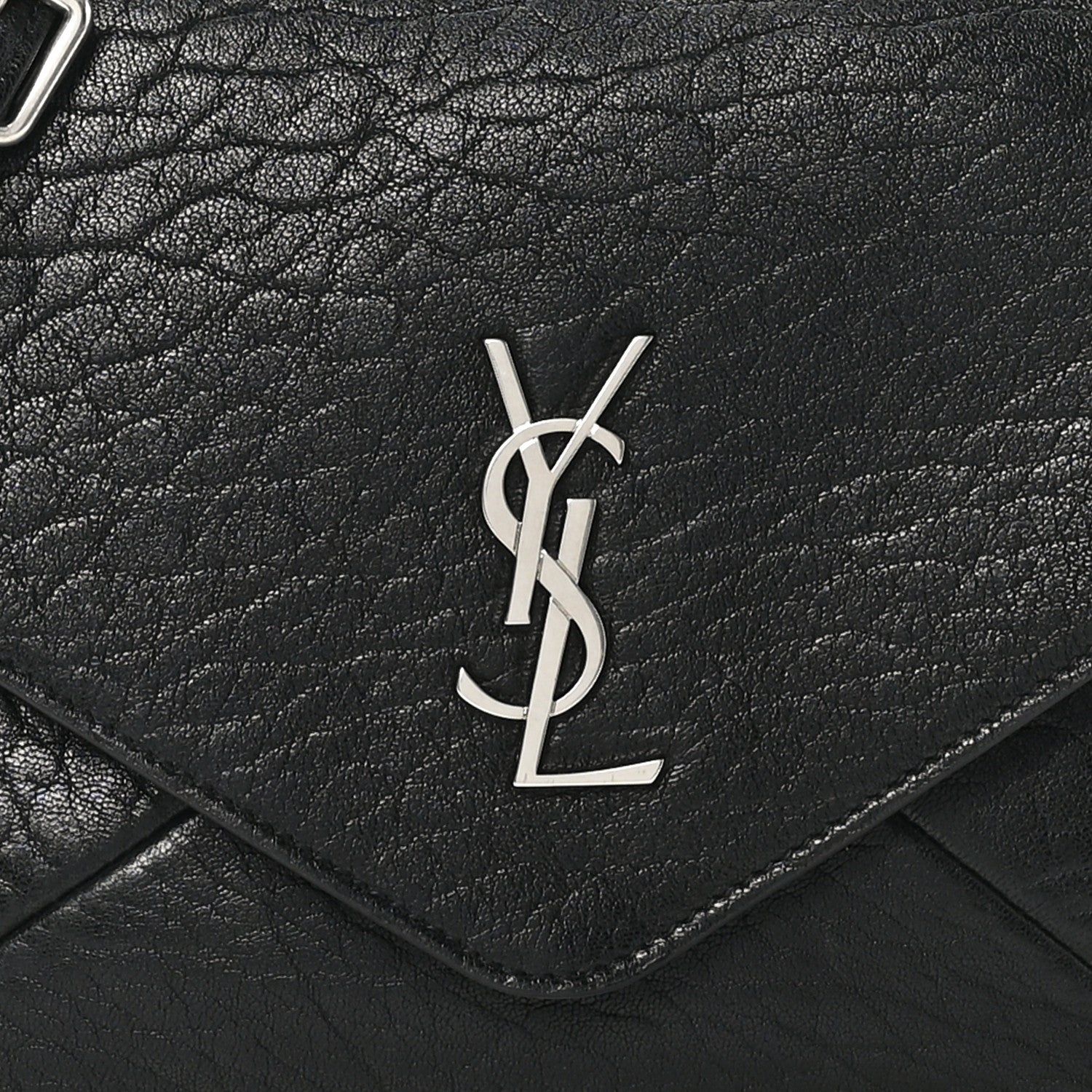 Saint Laurent Lambskin Cassandre Envelope Messenger Black 8 of 10