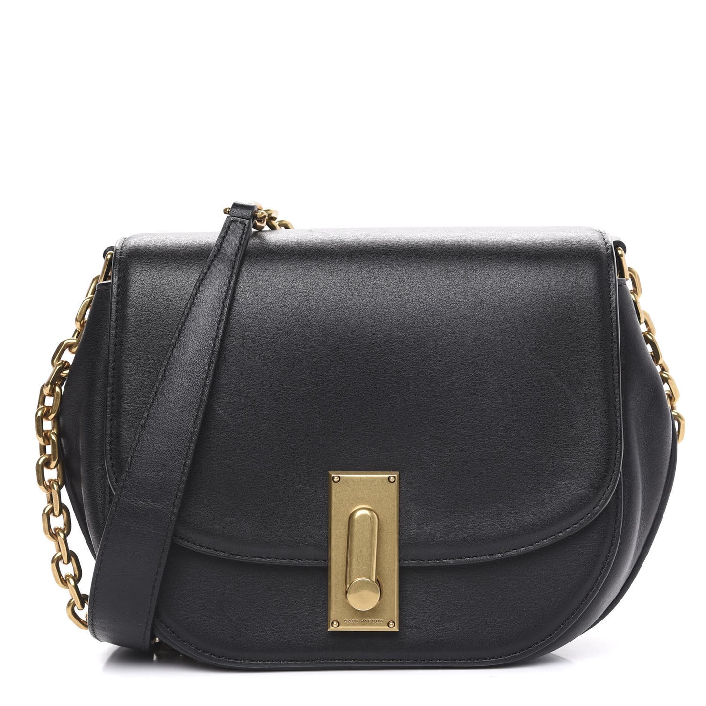 Calfskin West End Jane Saddle Bag Black
