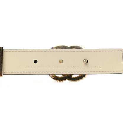 Gucci Calfskin Torchon Double G Chain 25mm Belt 85 34 Mystic White 3 of 5