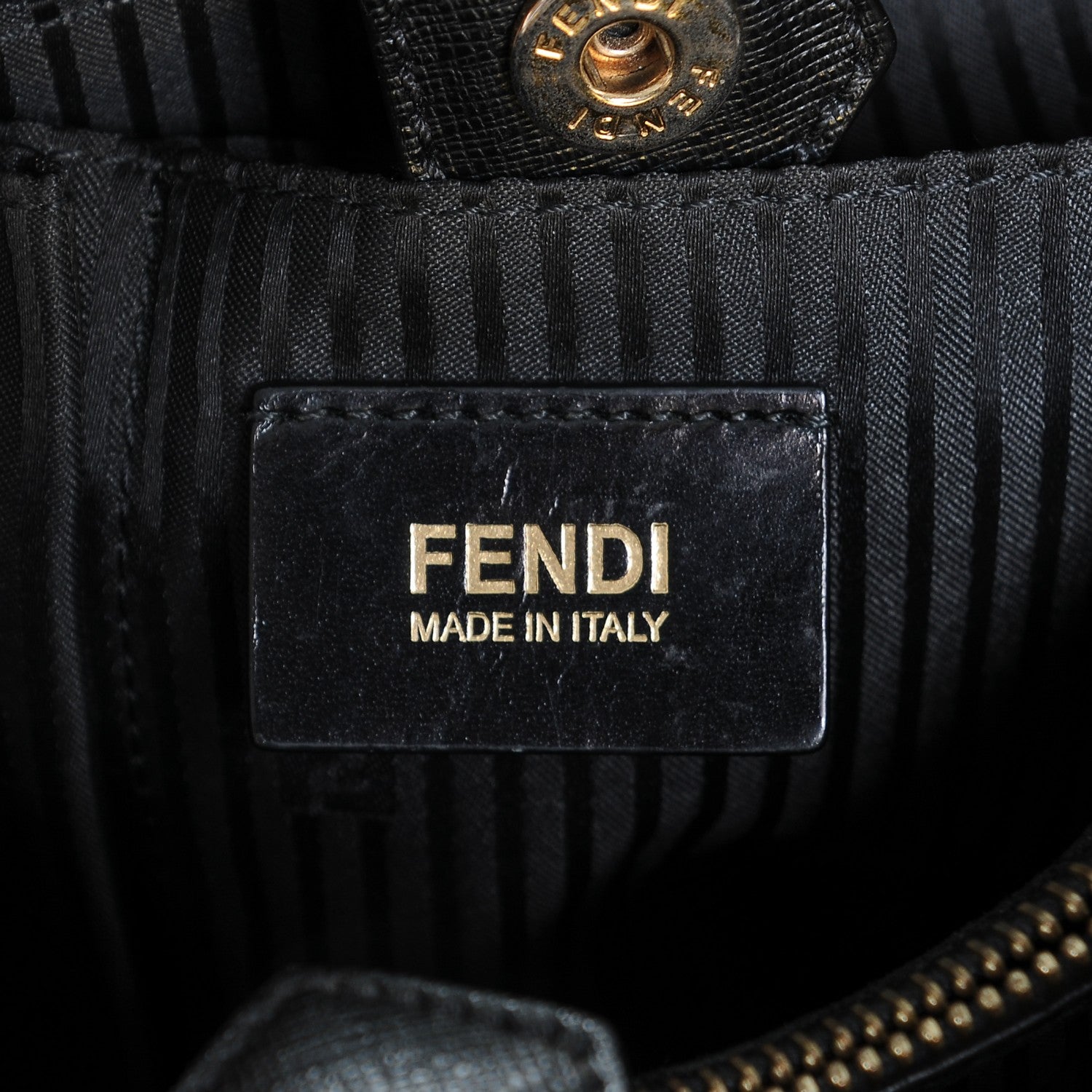 Fendi Vitello Elite Medium 2Jours Tote Black 6 of 6