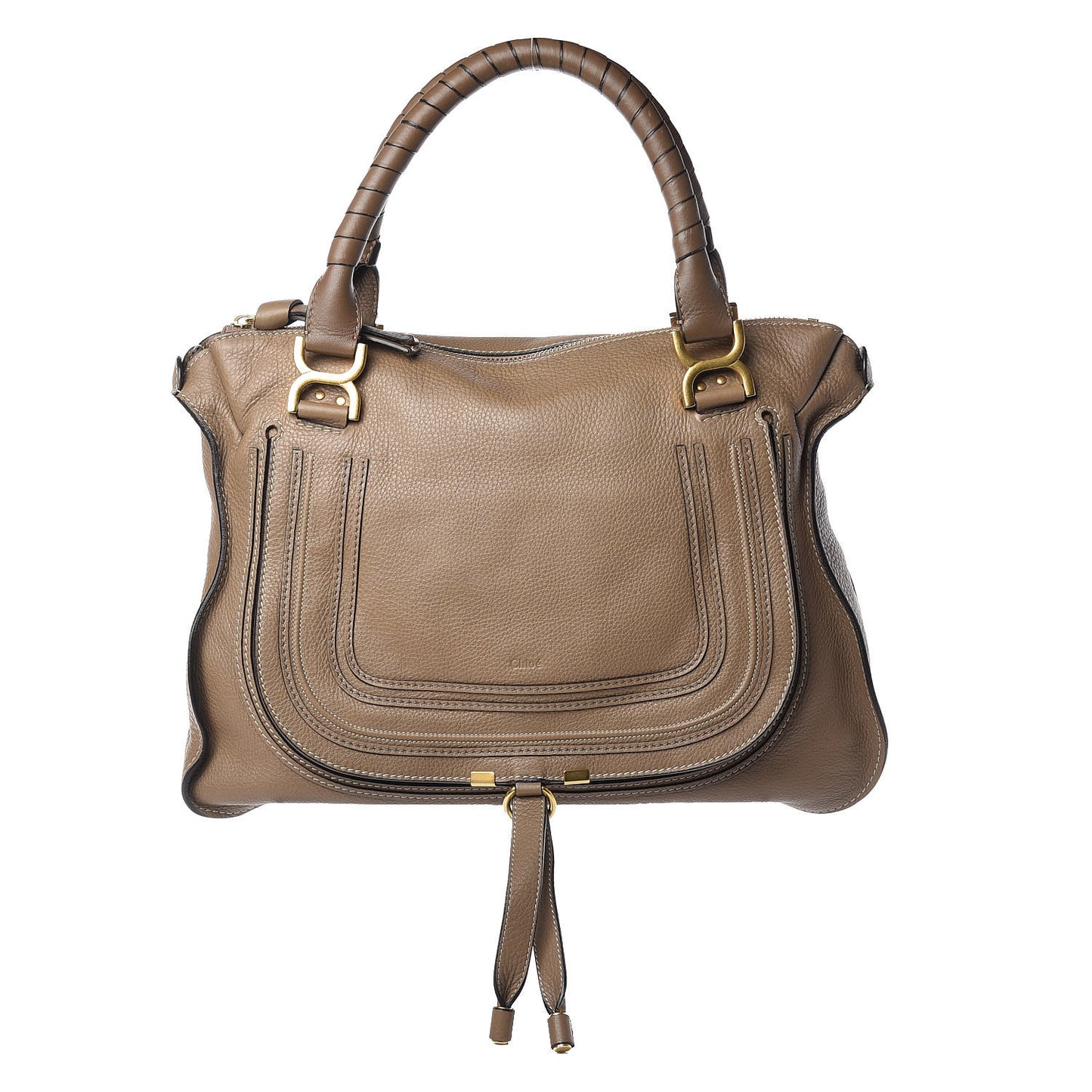 Calfskin Large Marcie Satchel Nut