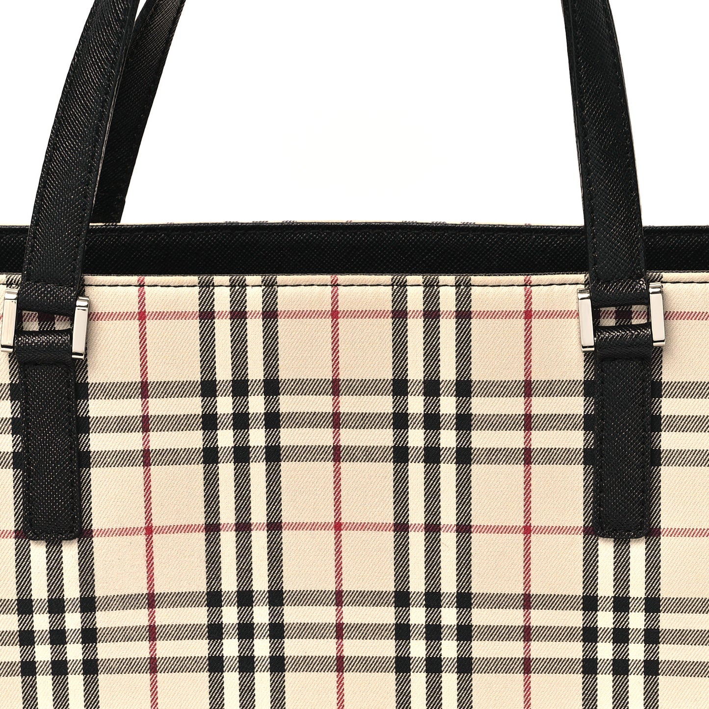 Canvas House Check Small Tote Black