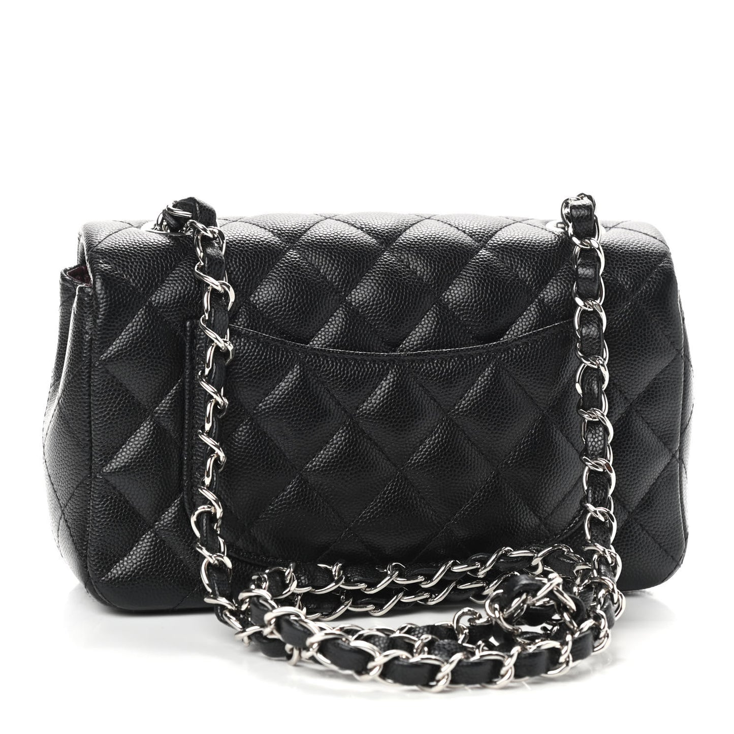 Caviar Quilted Mini Rectangular Flap Black