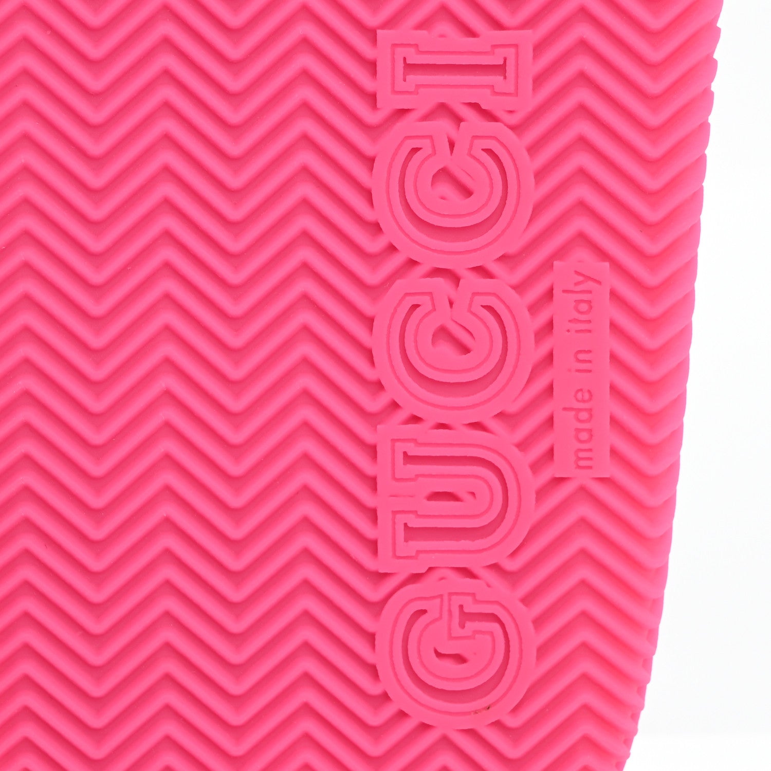 Gucci Rubber Web Womens Criss Cross Slide Sandals 39 Coral New Shamarock 8 of 10