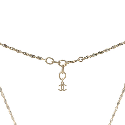 Chanel Pearl CC Round Pendant Necklace Gold 4 of 5