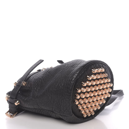 Alexander Wang Pebbled Lambskin Diego Bucket Black Rose Gold Hardware 4 of 12