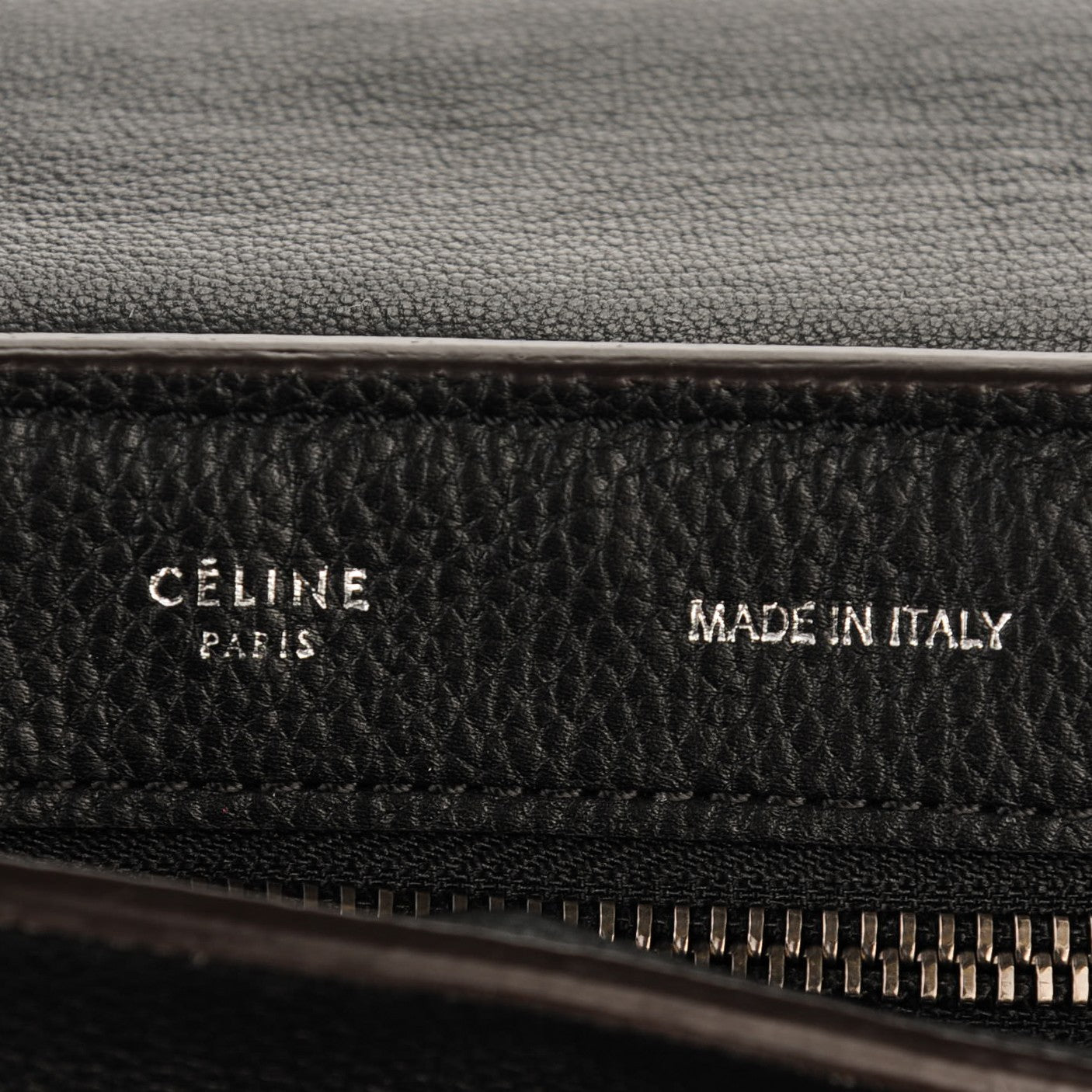 Celine Drummed Calfskin Suede Medium Trapeze Black 5 of 8