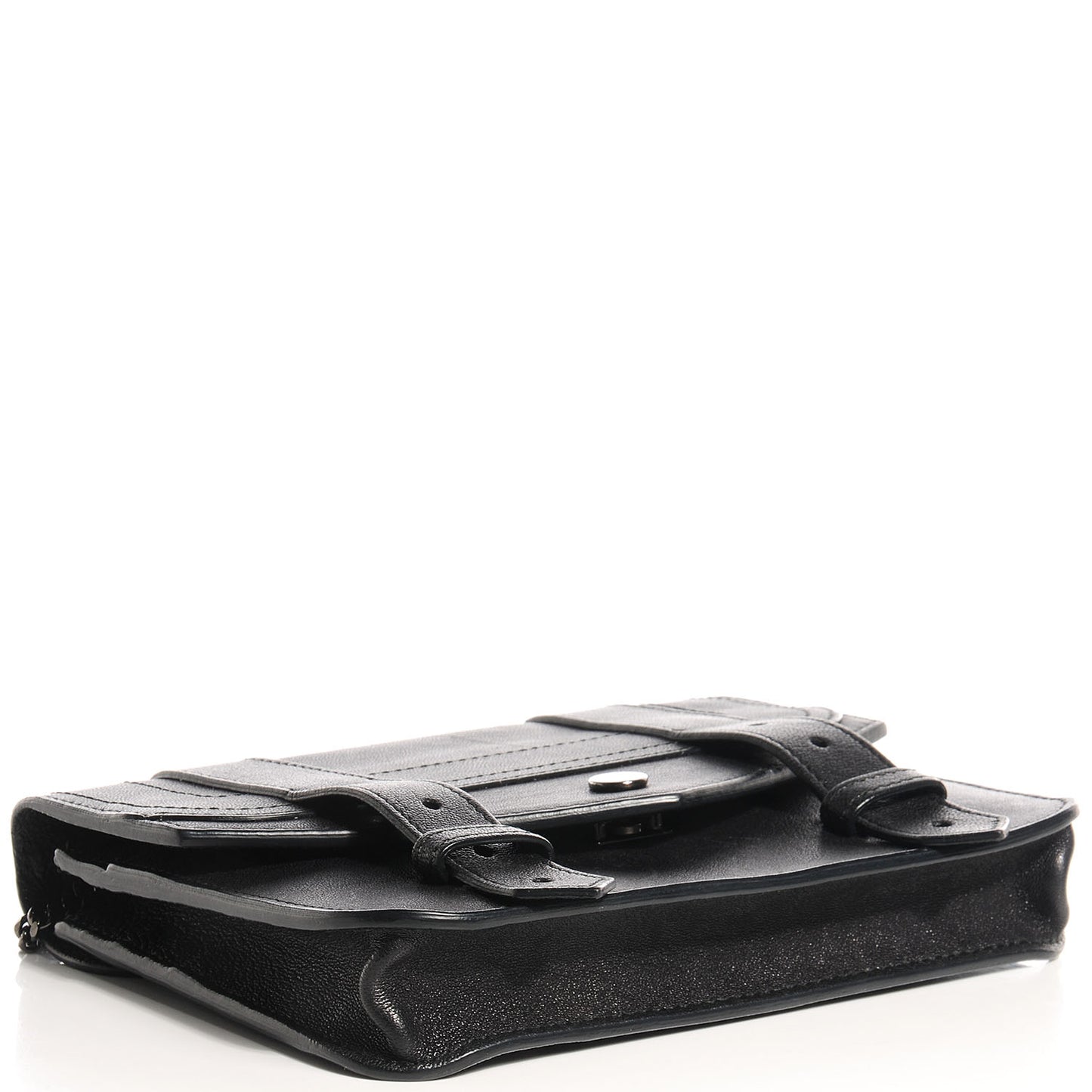 Leather PS1 Large Chain Wallet Black
