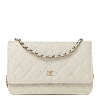 Chanel Caviar Quilted Wallet On Chain WOC White 1 of 4