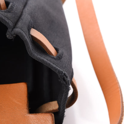 Hermes Toile Vache Calfskin Herbag 30 PM Black Natural 9 of 14