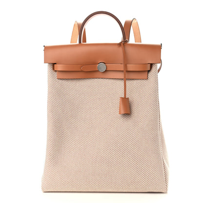 Hermes Vache Hunter Criss Viking Herbag a Dos Retourne Backpack Ecru Beige Naturel 1 of 9