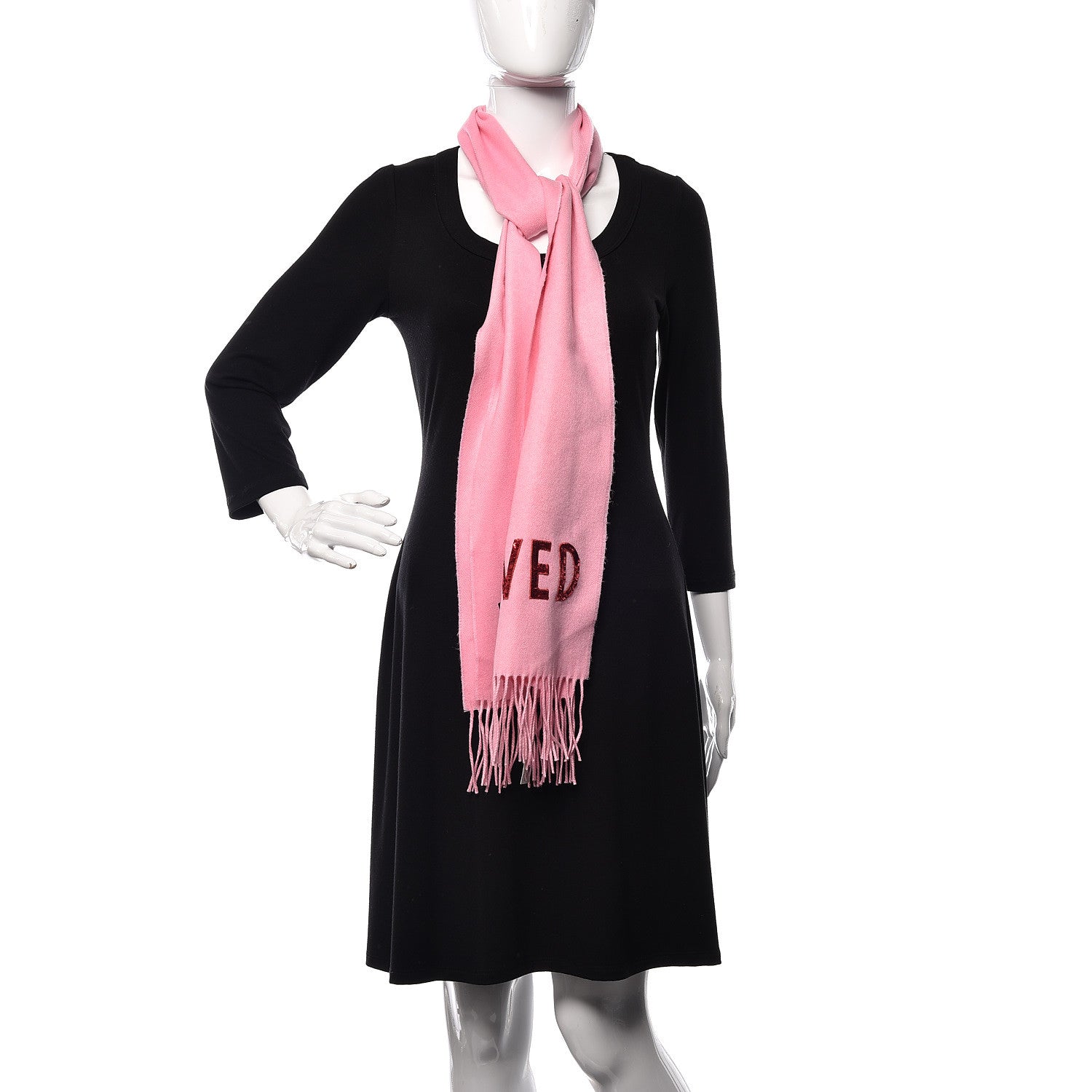 Gucci Silk Cashmere Sequins Lovesh Scarf Roseate 2 of 6