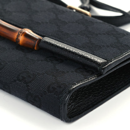 Gucci Monogram Bamboo Bar Clutch Black 10 of 12