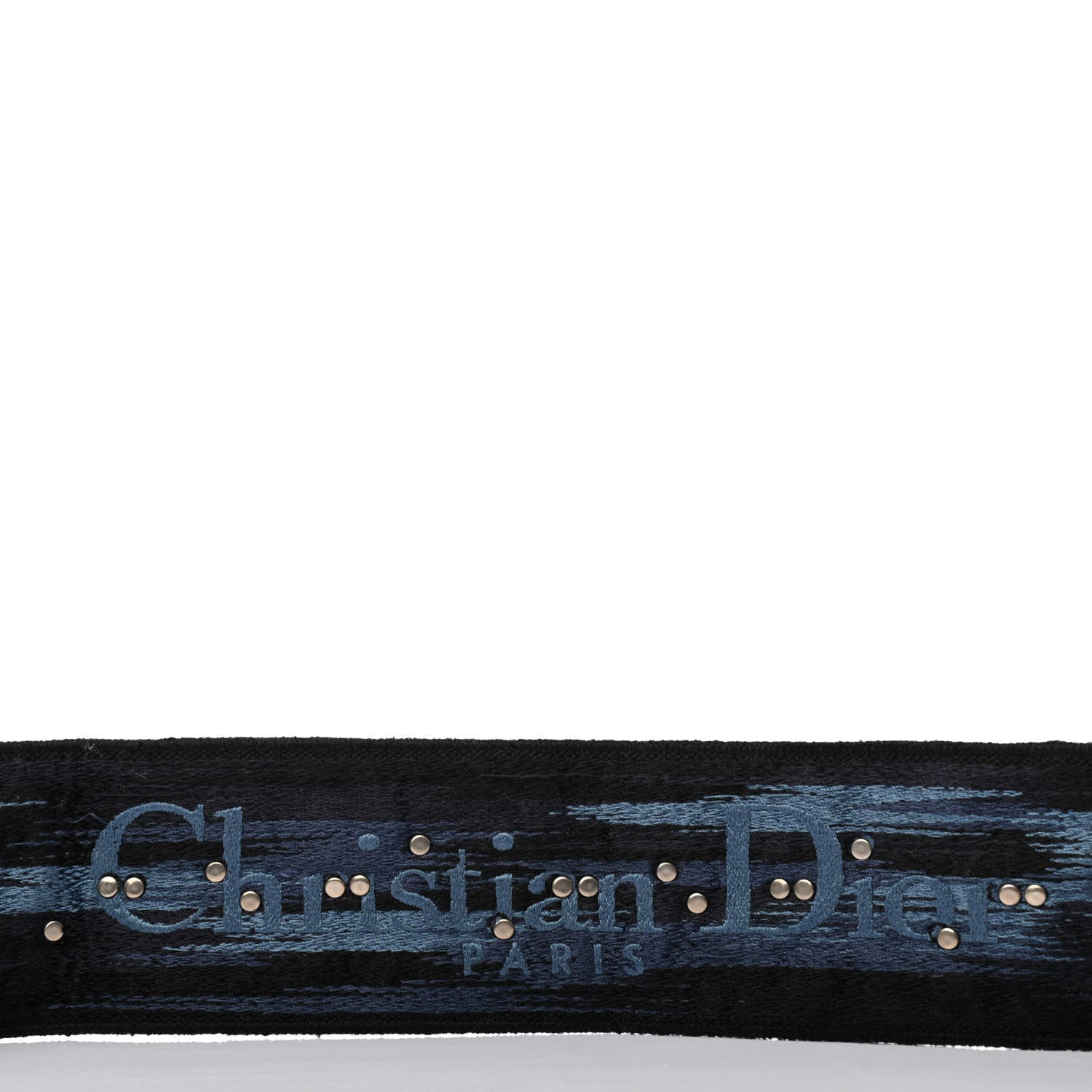 Christian Dior Canvas Embroidered Studded KaleiDiorscopic Adjustable Shoulder Strap Blue 3 of 4