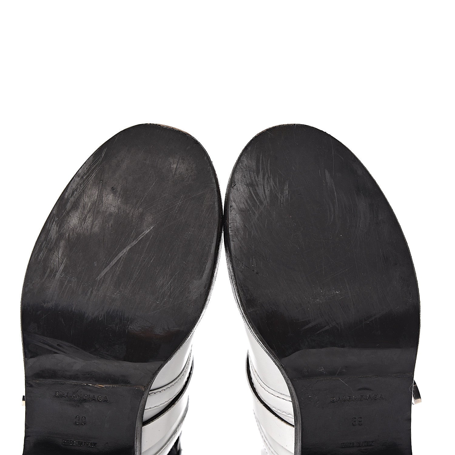 Balenciaga Brushed Calfskin Ceinture Ankle Boots 39 White 17 of 21