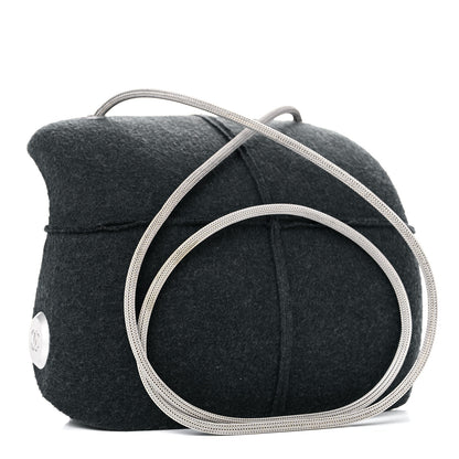 Chanel Felt Millennium 2005 Hard Case Crossbody Bag Grey 3 of 14