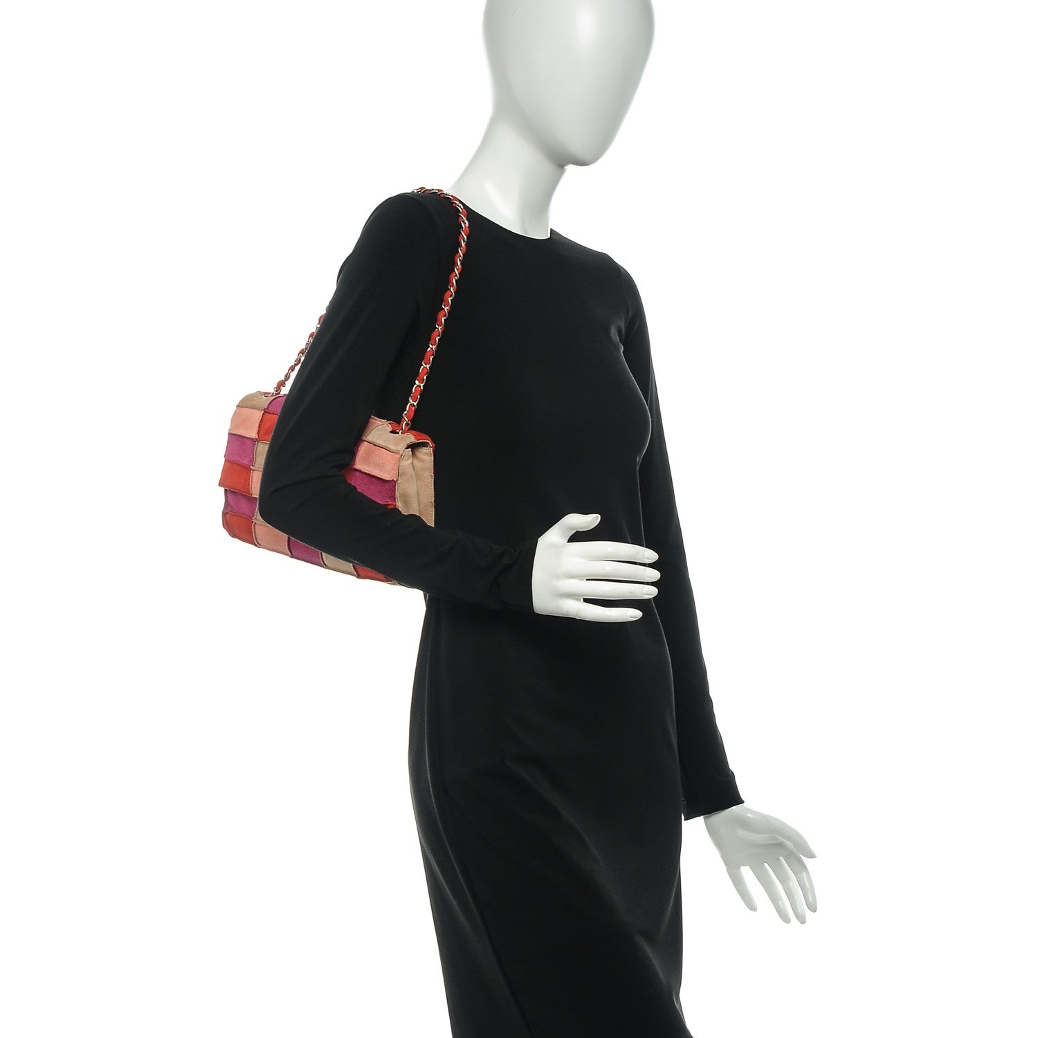 Chanel Suede Patchwork Medium Mademoiselle Flap Multicolor 2 of 7