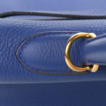 Hermes Togo Kelly Retourne 35 Bleu Electrique 8 of 38