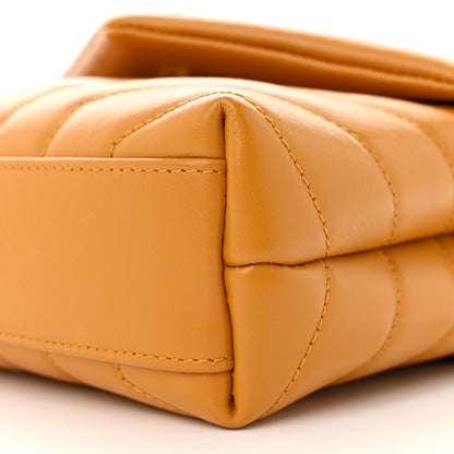 Saint Laurent Calfskin Y Quilted Monogram Toy Loulou Crossbody Bag Cheddar 10 of 12