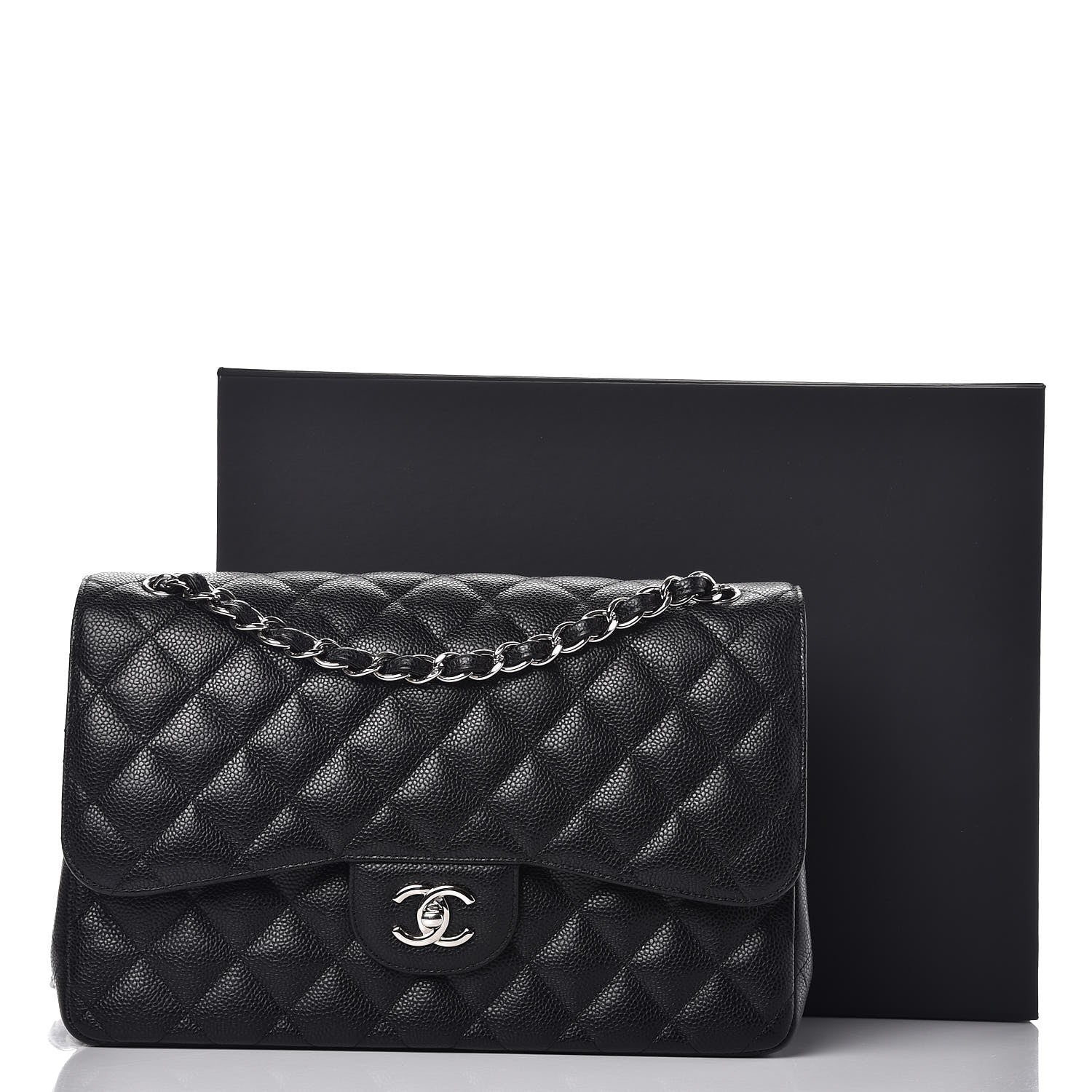 Chanel Caviar Quilted Jumbo Double Flap Black 13 of 13