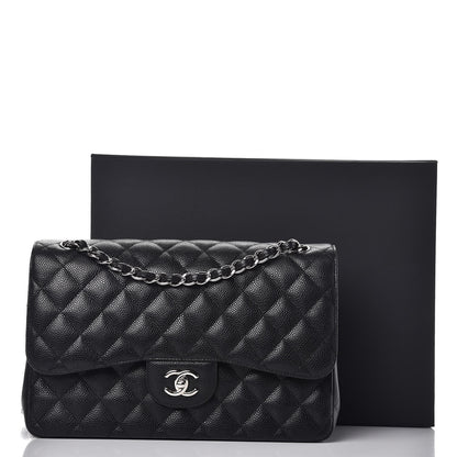 Chanel Caviar Quilted Jumbo Double Flap Black 13 of 13