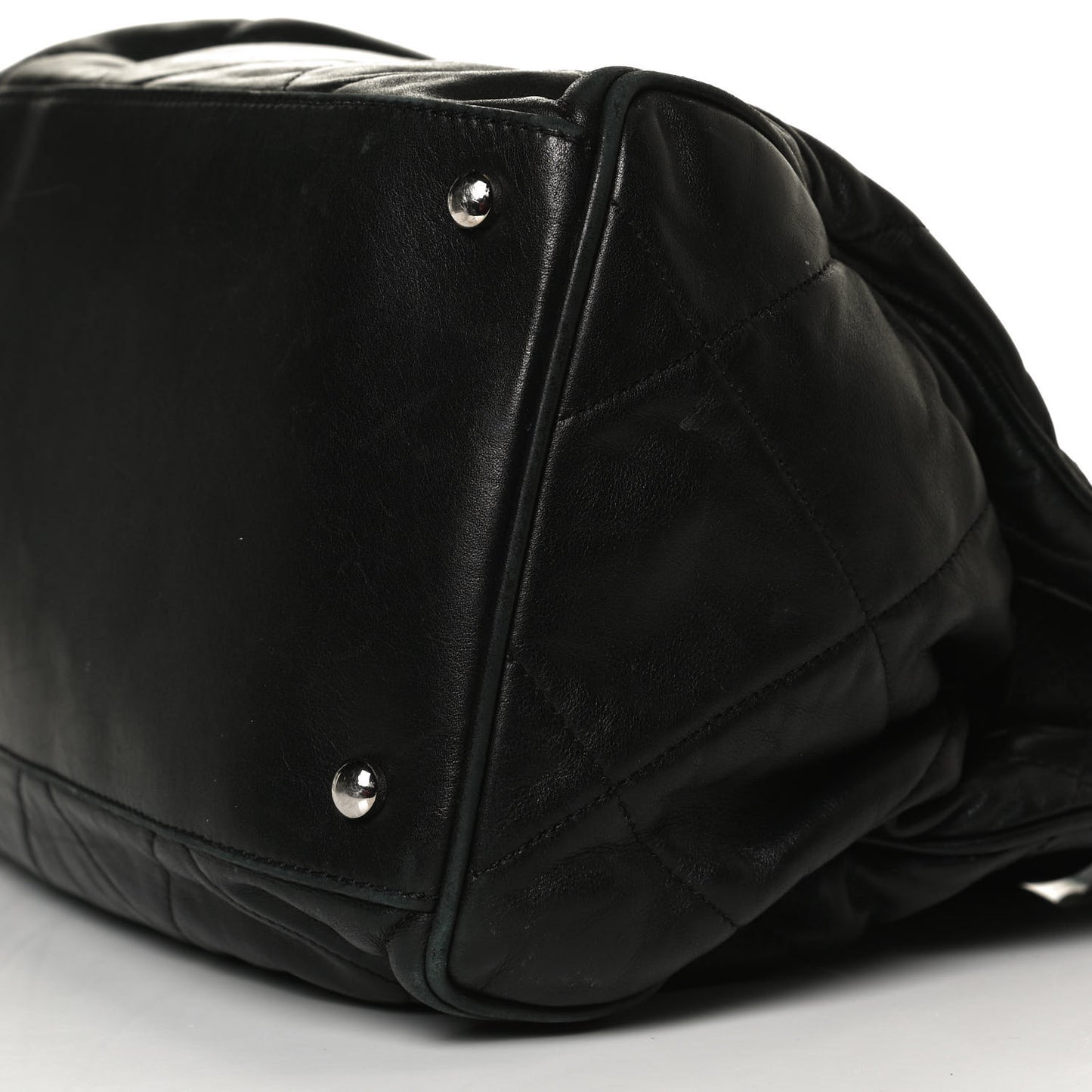 Lambskin Quilted Tote Black