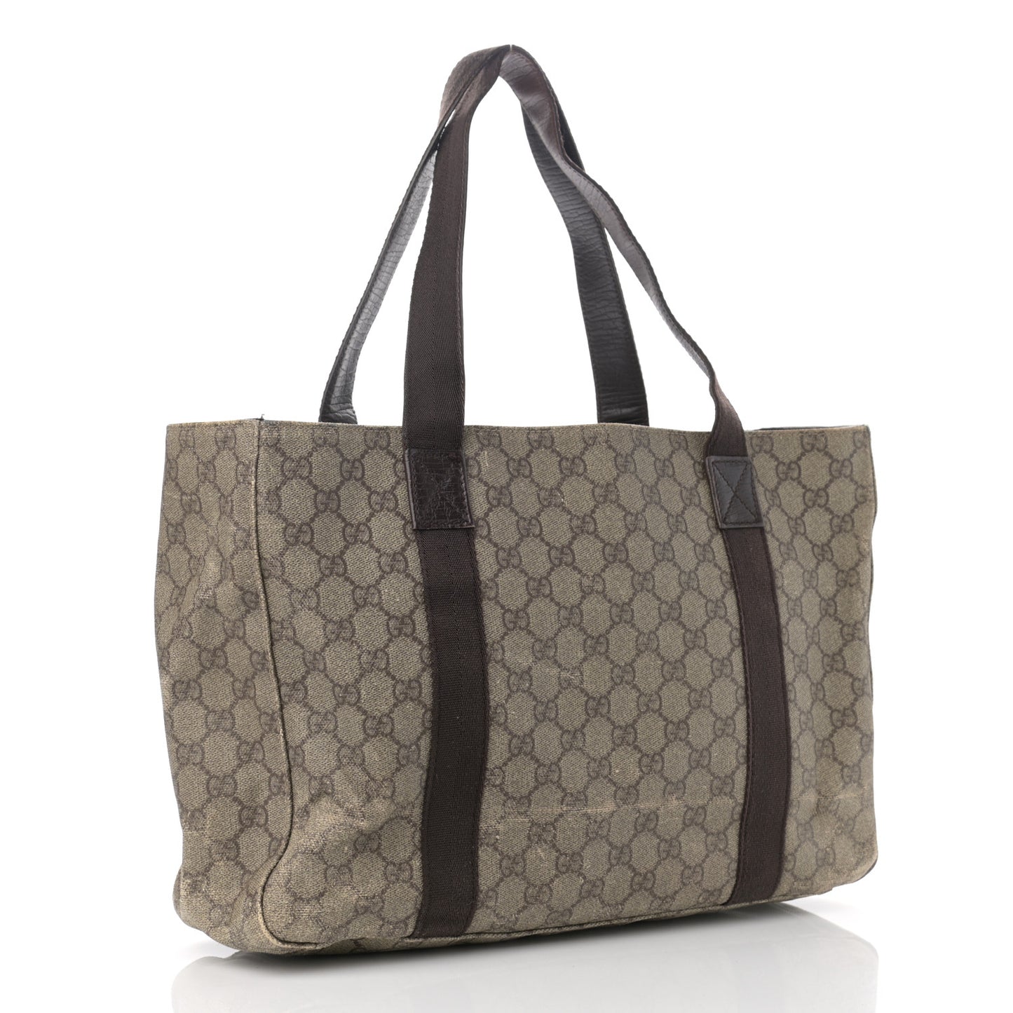 GG Plus Monogram Medium Tote Dark Brown