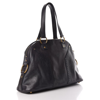 Saint Laurent Calfskin Large Muse Navy Blue 3 of 26
