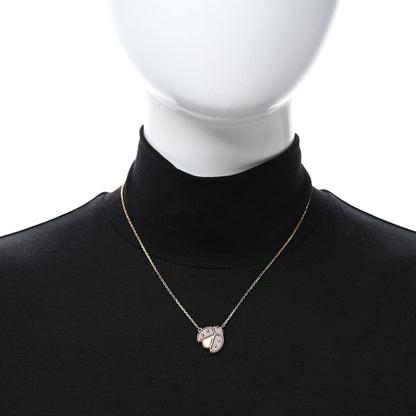 Van Cleef & Arpels 18K Rose Gold Carnelian Black Onyx Lucky Spring Open Wings Lady Bug Pendant Necklace 2 of 4