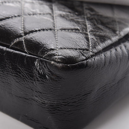 Chanel Vinyl Quilted Jumbo Melrose Degrade Flap Black 11 of 14