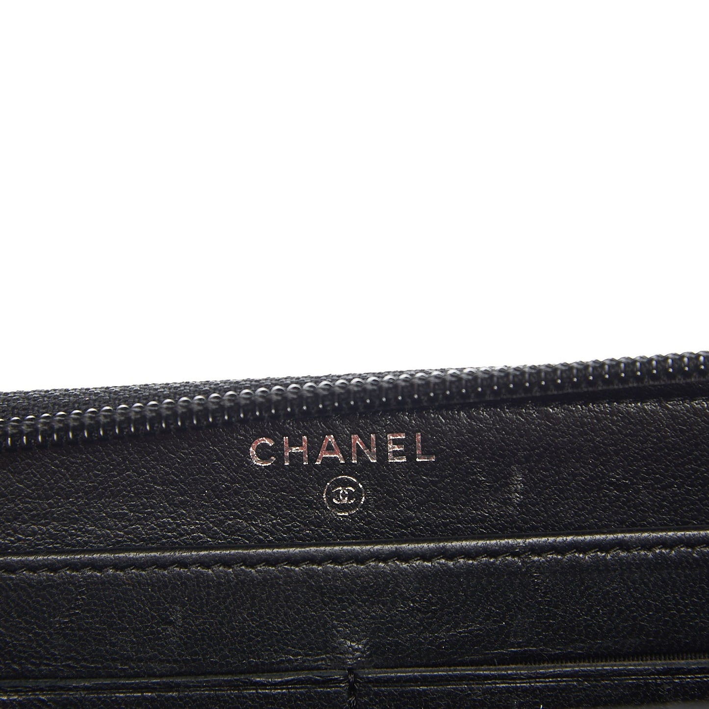 Lambskin Quilted Boy Zip Around Wallet Black