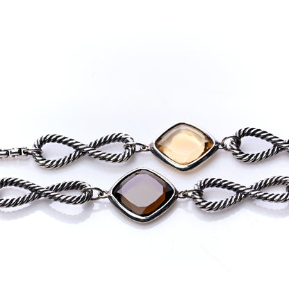 David Yurman Sterling Silver Smoky Quartz Infinity Necklace 5 of 8