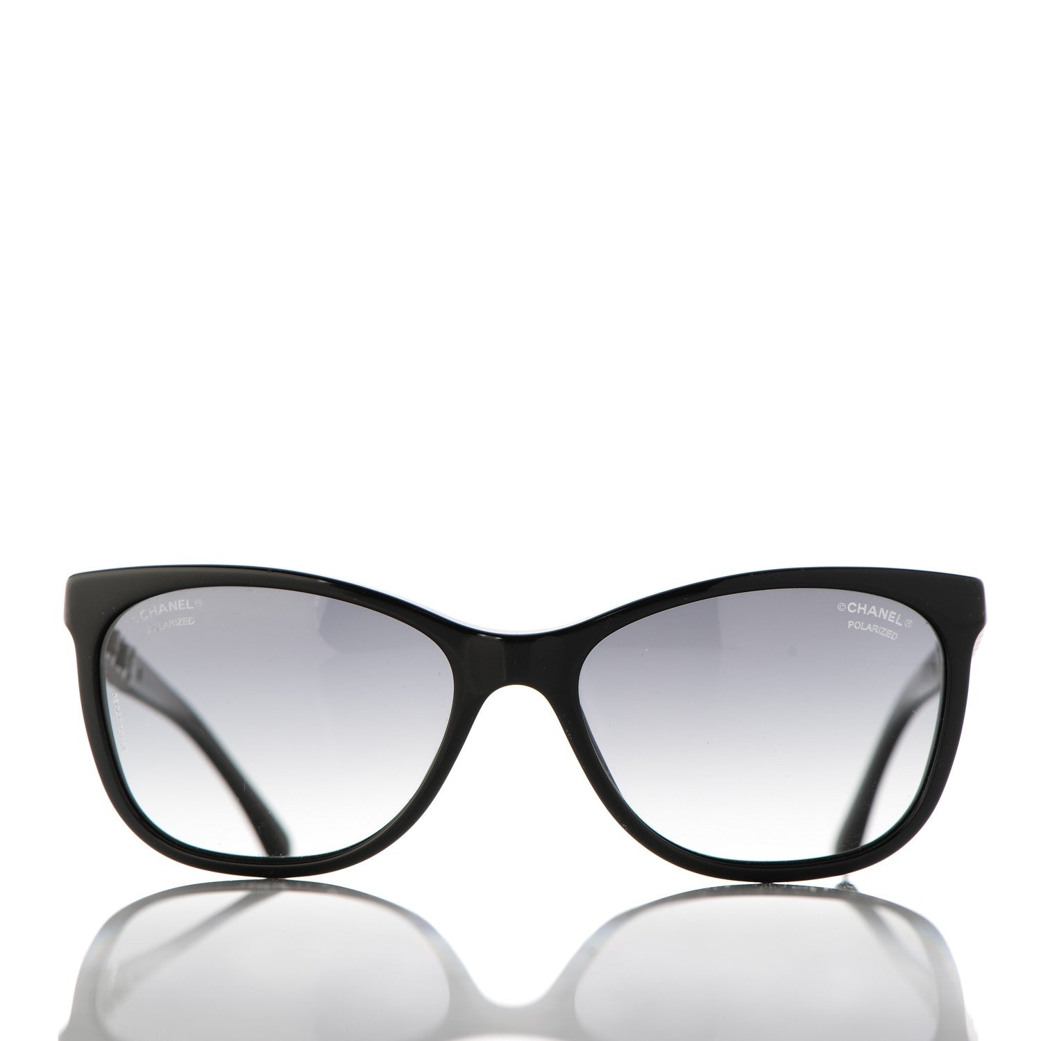 Chanel Cat Eye Chain Polarized Sunglasses 5260-Q Black 2 of 10