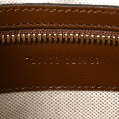 Gucci GG Supreme Monogram Azalea Calfskin Retro Interlocking G Wristlet Messenger Bag Beige Ebony Brown Sugar Beige Ebony Brown Sugar 7 of 11