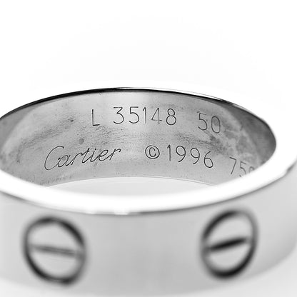 Cartier 18K White Gold 5.5mm LOVE Ring 50 5.25 3 of 4