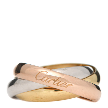 Cartier 18K Pink Yellow White Gold Classic Trinity Ring 51 5.75 1 of 5
