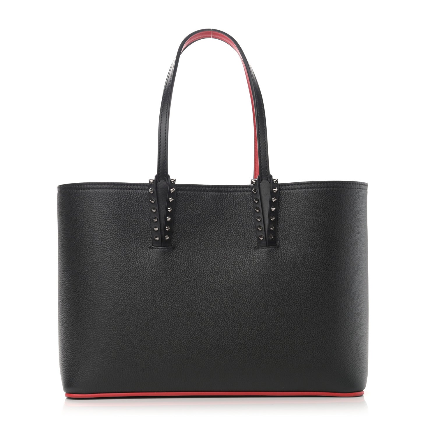 Calfskin Spikes Small East West Cabata Tote Black